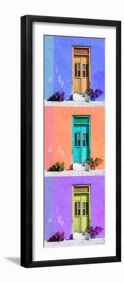 ¡Viva Mexico! Panoramic Collection - Tree Colorful Doors X-Philippe Hugonnard-Framed Photographic Print