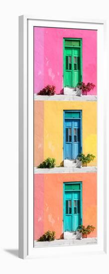 ¡Viva Mexico! Panoramic Collection - Tree Colorful Doors XII-Philippe Hugonnard-Framed Photographic Print