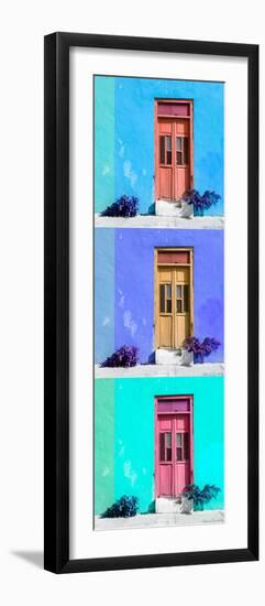 ¡Viva Mexico! Panoramic Collection - Tree Colorful Doors XIII-Philippe Hugonnard-Framed Photographic Print