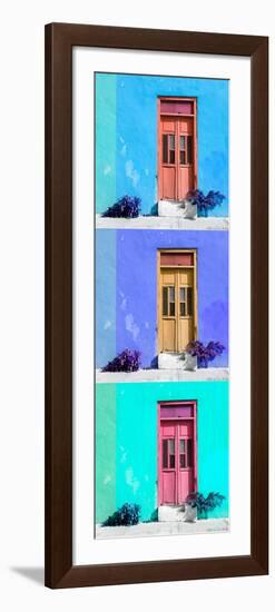 ¡Viva Mexico! Panoramic Collection - Tree Colorful Doors XIII-Philippe Hugonnard-Framed Photographic Print
