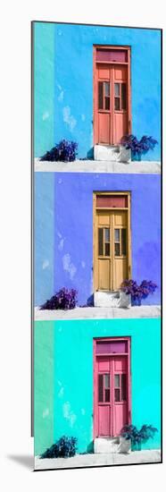 ¡Viva Mexico! Panoramic Collection - Tree Colorful Doors XIII-Philippe Hugonnard-Mounted Photographic Print