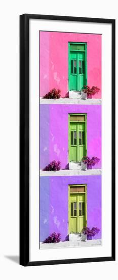 ¡Viva Mexico! Panoramic Collection - Tree Colorful Doors XV-Philippe Hugonnard-Framed Photographic Print