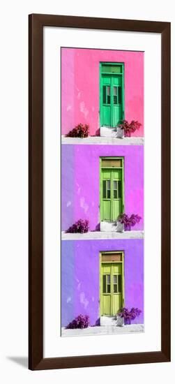 ¡Viva Mexico! Panoramic Collection - Tree Colorful Doors XV-Philippe Hugonnard-Framed Photographic Print