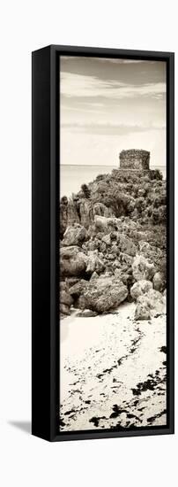 ¡Viva Mexico! Panoramic Collection - Tulum Ruins along Caribbean Coastline II-Philippe Hugonnard-Framed Stretched Canvas