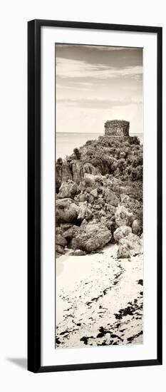 ¡Viva Mexico! Panoramic Collection - Tulum Ruins along Caribbean Coastline II-Philippe Hugonnard-Framed Premium Photographic Print