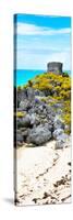 ¡Viva Mexico! Panoramic Collection - Tulum Ruins along Caribbean Coastline III-Philippe Hugonnard-Stretched Canvas