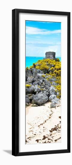 ¡Viva Mexico! Panoramic Collection - Tulum Ruins along Caribbean Coastline III-Philippe Hugonnard-Framed Premium Photographic Print