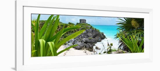 ¡Viva Mexico! Panoramic Collection - Tulum Ruins along Caribbean Coastline V-Philippe Hugonnard-Framed Photographic Print