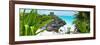 ¡Viva Mexico! Panoramic Collection - Tulum Ruins along Caribbean Coastline V-Philippe Hugonnard-Framed Photographic Print