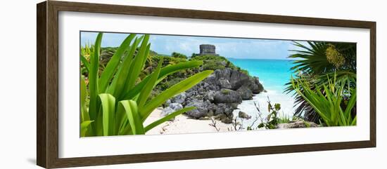 ¡Viva Mexico! Panoramic Collection - Tulum Ruins along Caribbean Coastline V-Philippe Hugonnard-Framed Photographic Print