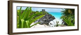 ¡Viva Mexico! Panoramic Collection - Tulum Ruins along Caribbean Coastline V-Philippe Hugonnard-Framed Photographic Print