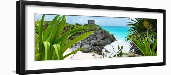 ¡Viva Mexico! Panoramic Collection - Tulum Ruins along Caribbean Coastline V-Philippe Hugonnard-Framed Photographic Print