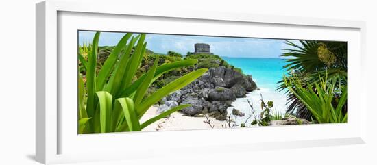 ¡Viva Mexico! Panoramic Collection - Tulum Ruins along Caribbean Coastline V-Philippe Hugonnard-Framed Photographic Print