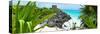 ¡Viva Mexico! Panoramic Collection - Tulum Ruins along Caribbean Coastline V-Philippe Hugonnard-Stretched Canvas