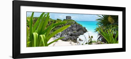 ¡Viva Mexico! Panoramic Collection - Tulum Ruins along Caribbean Coastline V-Philippe Hugonnard-Framed Photographic Print