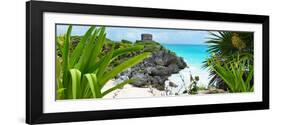 ¡Viva Mexico! Panoramic Collection - Tulum Ruins along Caribbean Coastline V-Philippe Hugonnard-Framed Photographic Print