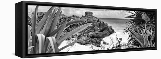 ¡Viva Mexico! Panoramic Collection - Tulum Ruins along Caribbean Coastline VI-Philippe Hugonnard-Framed Stretched Canvas