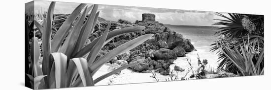 ¡Viva Mexico! Panoramic Collection - Tulum Ruins along Caribbean Coastline VI-Philippe Hugonnard-Stretched Canvas