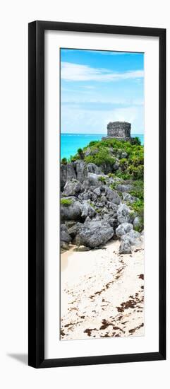 ¡Viva Mexico! Panoramic Collection - Tulum Ruins along Caribbean Coastline-Philippe Hugonnard-Framed Photographic Print