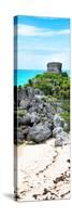 ¡Viva Mexico! Panoramic Collection - Tulum Ruins along Caribbean Coastline-Philippe Hugonnard-Stretched Canvas