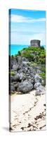 ¡Viva Mexico! Panoramic Collection - Tulum Ruins along Caribbean Coastline-Philippe Hugonnard-Stretched Canvas