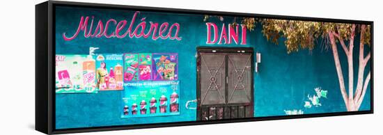 ¡Viva Mexico! Panoramic Collection - Turquoise Dani Supermarket-Philippe Hugonnard-Framed Stretched Canvas