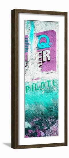 ¡Viva Mexico! Panoramic Collection - Turquoise Grunge Wall-Philippe Hugonnard-Framed Photographic Print