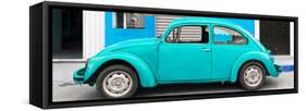 ¡Viva Mexico! Panoramic Collection - Turquoise VW Beetle Car-Philippe Hugonnard-Framed Stretched Canvas