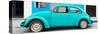 ¡Viva Mexico! Panoramic Collection - Turquoise VW Beetle Car-Philippe Hugonnard-Stretched Canvas