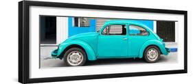 ¡Viva Mexico! Panoramic Collection - Turquoise VW Beetle Car-Philippe Hugonnard-Framed Photographic Print