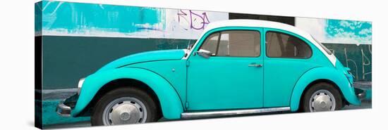 ¡Viva Mexico! Panoramic Collection - Turquoise VW Beetle-Philippe Hugonnard-Stretched Canvas