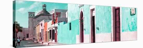 ¡Viva Mexico! Panoramic Collection - Urban Scene Campeche II-Philippe Hugonnard-Stretched Canvas