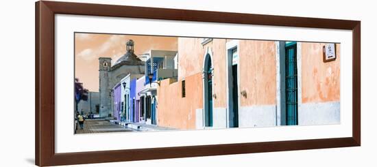 ¡Viva Mexico! Panoramic Collection - Urban Scene Campeche III-Philippe Hugonnard-Framed Photographic Print