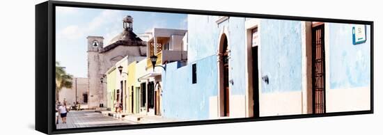¡Viva Mexico! Panoramic Collection - Urban Scene Campeche IV-Philippe Hugonnard-Framed Stretched Canvas