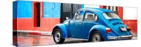 ¡Viva Mexico! Panoramic Collection - VW Beetle and Blue Wall-Philippe Hugonnard-Stretched Canvas