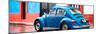 ¡Viva Mexico! Panoramic Collection - VW Beetle and Blue Wall-Philippe Hugonnard-Mounted Photographic Print