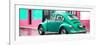 ¡Viva Mexico! Panoramic Collection - VW Beetle and Coral Green Wall-Philippe Hugonnard-Framed Photographic Print