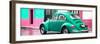 ¡Viva Mexico! Panoramic Collection - VW Beetle and Coral Green Wall-Philippe Hugonnard-Framed Photographic Print