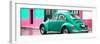 ¡Viva Mexico! Panoramic Collection - VW Beetle and Coral Green Wall-Philippe Hugonnard-Framed Photographic Print