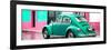 ¡Viva Mexico! Panoramic Collection - VW Beetle and Coral Green Wall-Philippe Hugonnard-Framed Photographic Print