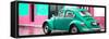 ¡Viva Mexico! Panoramic Collection - VW Beetle and Coral Green Wall-Philippe Hugonnard-Framed Stretched Canvas