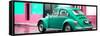 ¡Viva Mexico! Panoramic Collection - VW Beetle and Coral Green Wall-Philippe Hugonnard-Framed Stretched Canvas