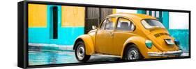 ¡Viva Mexico! Panoramic Collection - VW Beetle and Orange Wall-Philippe Hugonnard-Framed Stretched Canvas