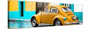 ¡Viva Mexico! Panoramic Collection - VW Beetle and Orange Wall-Philippe Hugonnard-Stretched Canvas