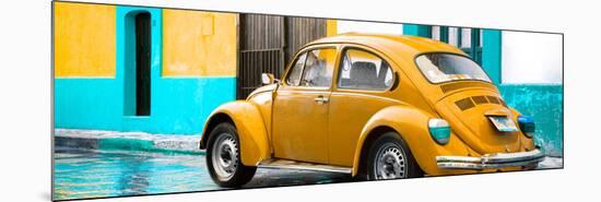 ¡Viva Mexico! Panoramic Collection - VW Beetle and Orange Wall-Philippe Hugonnard-Mounted Photographic Print