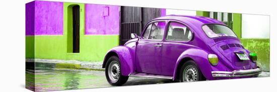 ¡Viva Mexico! Panoramic Collection - VW Beetle and Purple Wall-Philippe Hugonnard-Stretched Canvas