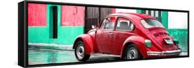 ¡Viva Mexico! Panoramic Collection - VW Beetle and Red Wall-Philippe Hugonnard-Framed Stretched Canvas