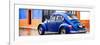 ¡Viva Mexico! Panoramic Collection - VW Beetle and Royal Blue Wall-Philippe Hugonnard-Framed Photographic Print