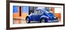 ¡Viva Mexico! Panoramic Collection - VW Beetle and Royal Blue Wall-Philippe Hugonnard-Framed Photographic Print