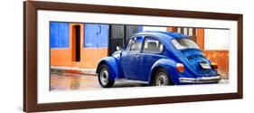 ¡Viva Mexico! Panoramic Collection - VW Beetle and Royal Blue Wall-Philippe Hugonnard-Framed Photographic Print